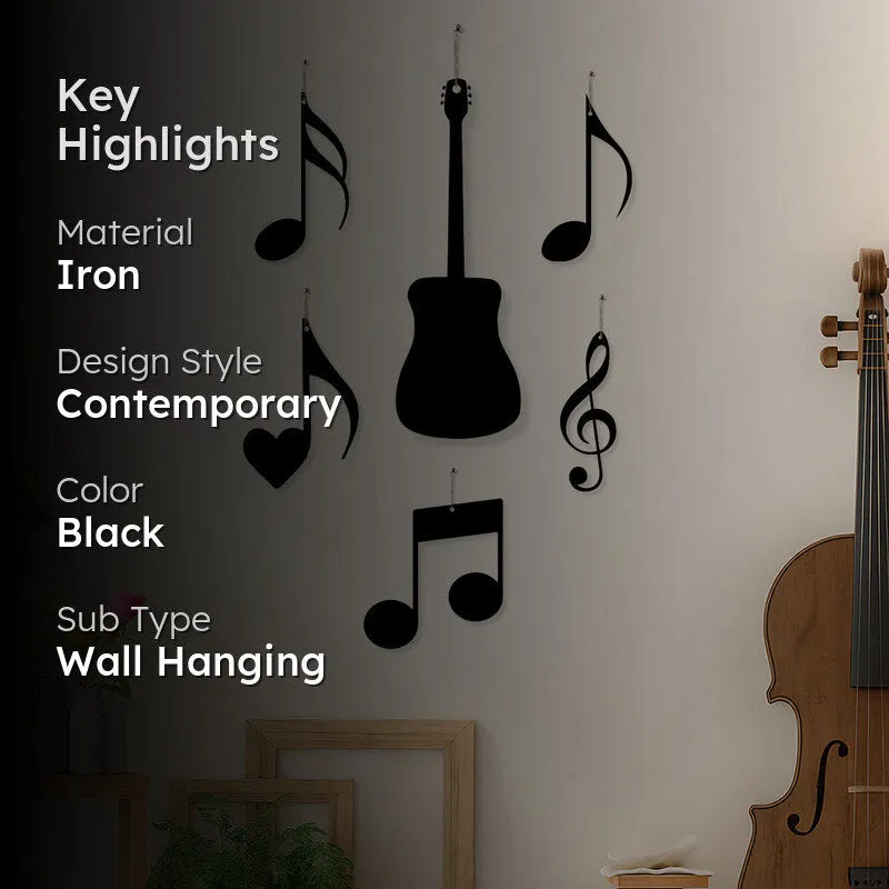 Guitar Notes I Iron Wall Accent - Set Of Six media 2