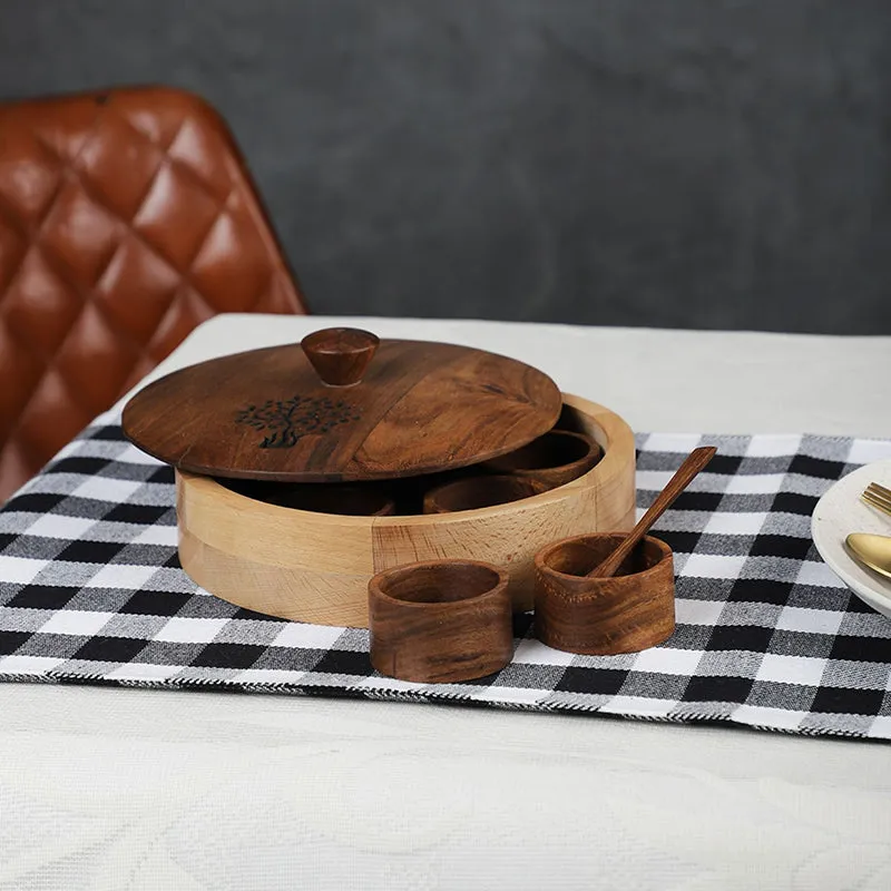 Canela Wood Masala Box - Nine Piece Set media 1