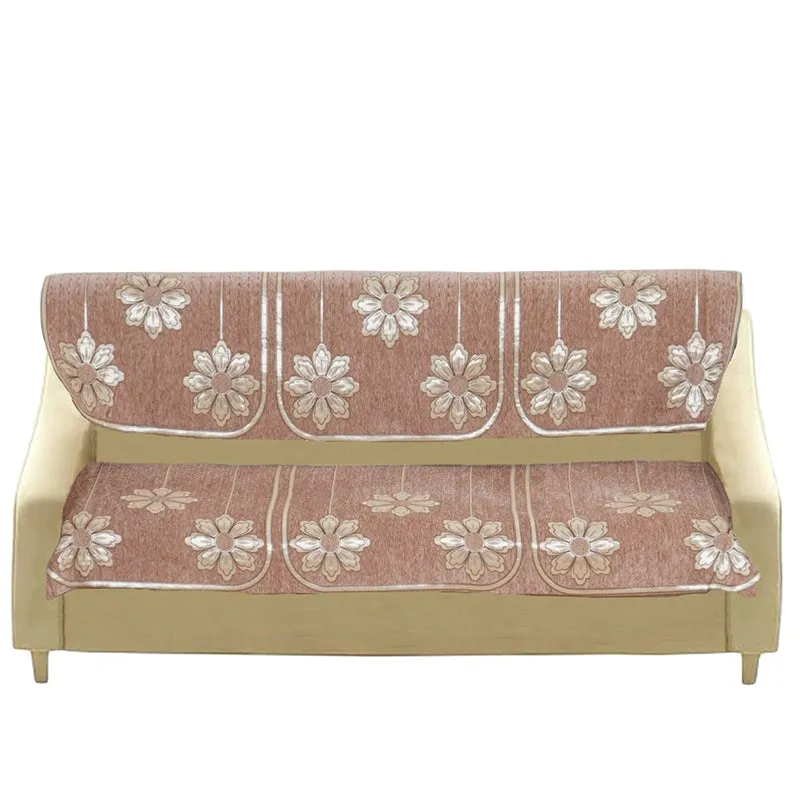 Mitha Floral Sofa Cover (Peach) media 5