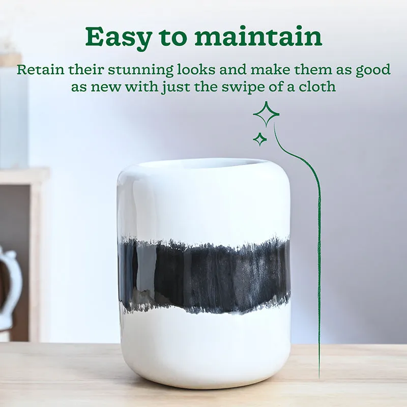 Ugaoo Meadow Mate Ceramic Planter - Black media 4