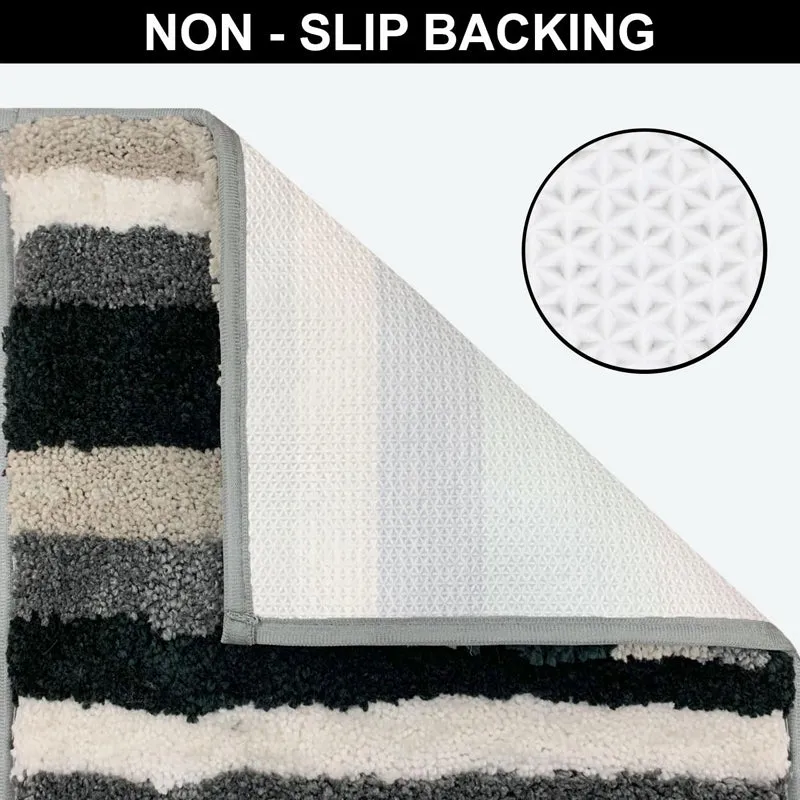 Luxe Stripes Bath Mat - Grey media 4