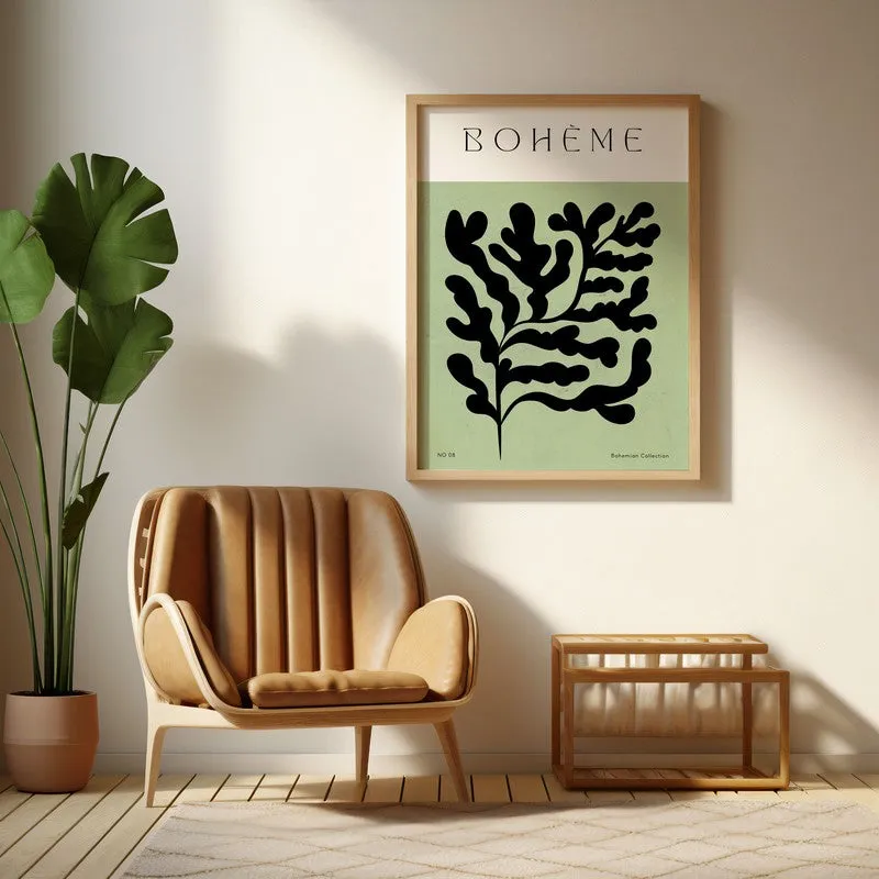 Verdant Muse Canvas Wall Painting With Brown Frame media 6