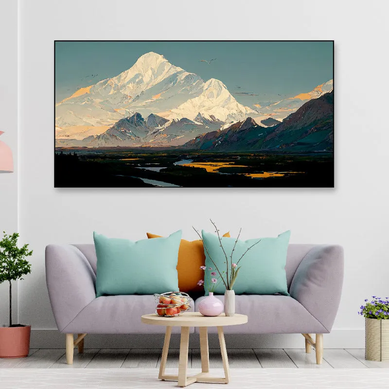 Snowy Mountains Calling Wall Painting media 1