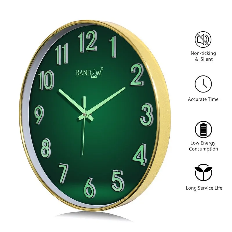 Elvric Round Modern Plastic Wall Clock - Green media 7
