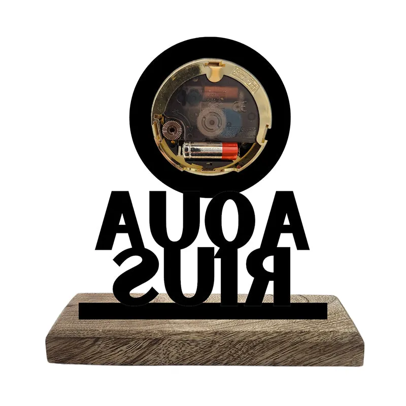Aquarius Zodiac Analog Table Clock media 3