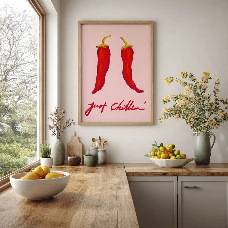 Just Chillin Archival Canvas Wall Art - Brown media 5