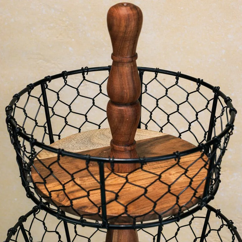 OrchardStack Metal Three-Tier Fruit Basket media 6