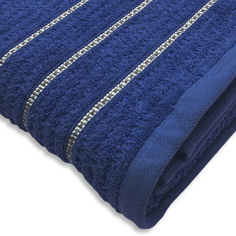 Lisse Cotton Bath Towel - Dark Blue media 4