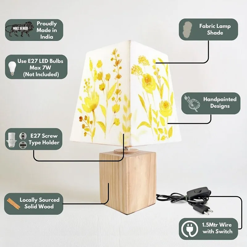 Fadana Empire Handpainted Fabric Table Lamp - Multicolor media 3