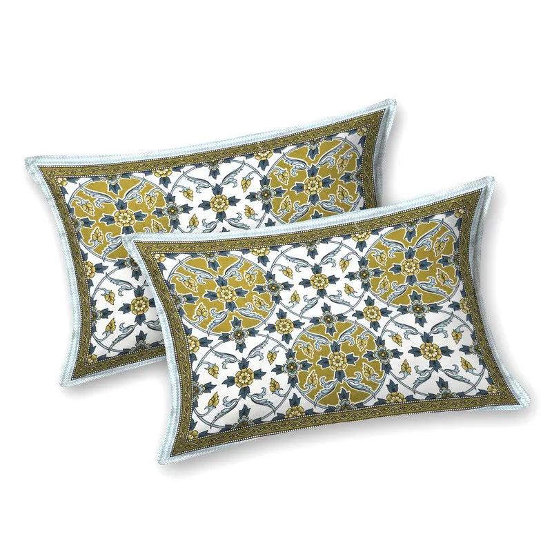 DesignNest Cotton Bedsheet (Green) - 144 TC media 3