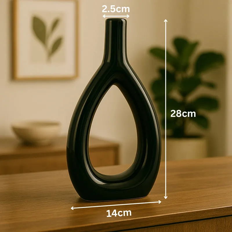 Nivo Ceramic Vase - Black media 9