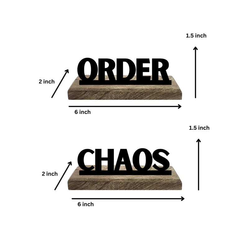 Order & Chaos Typography Showpiece - Set Of Two media 5