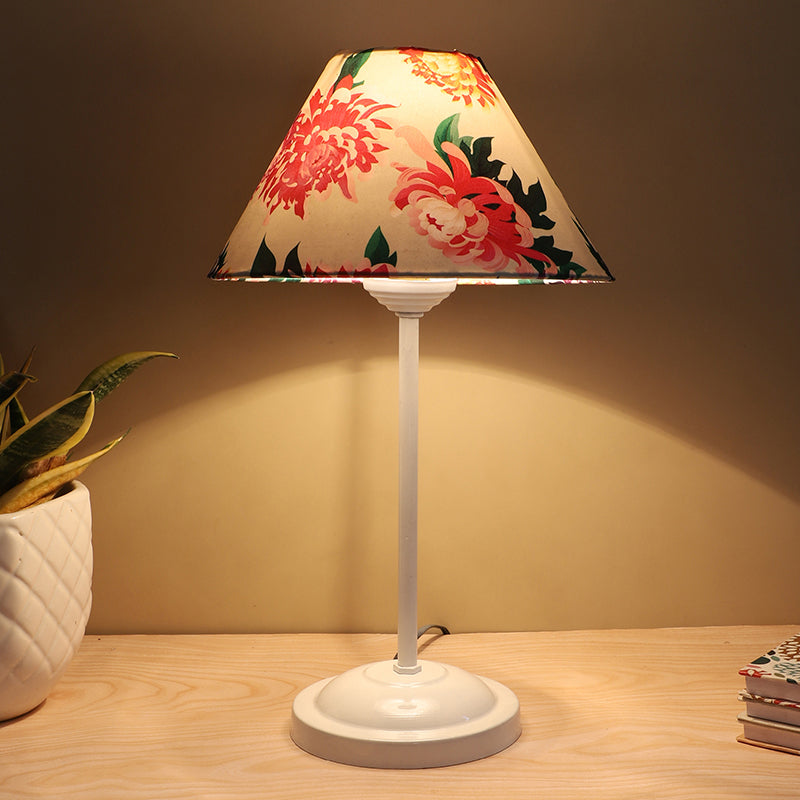 Miyabi Plane Printed Metal Table Lamp - Multicolor