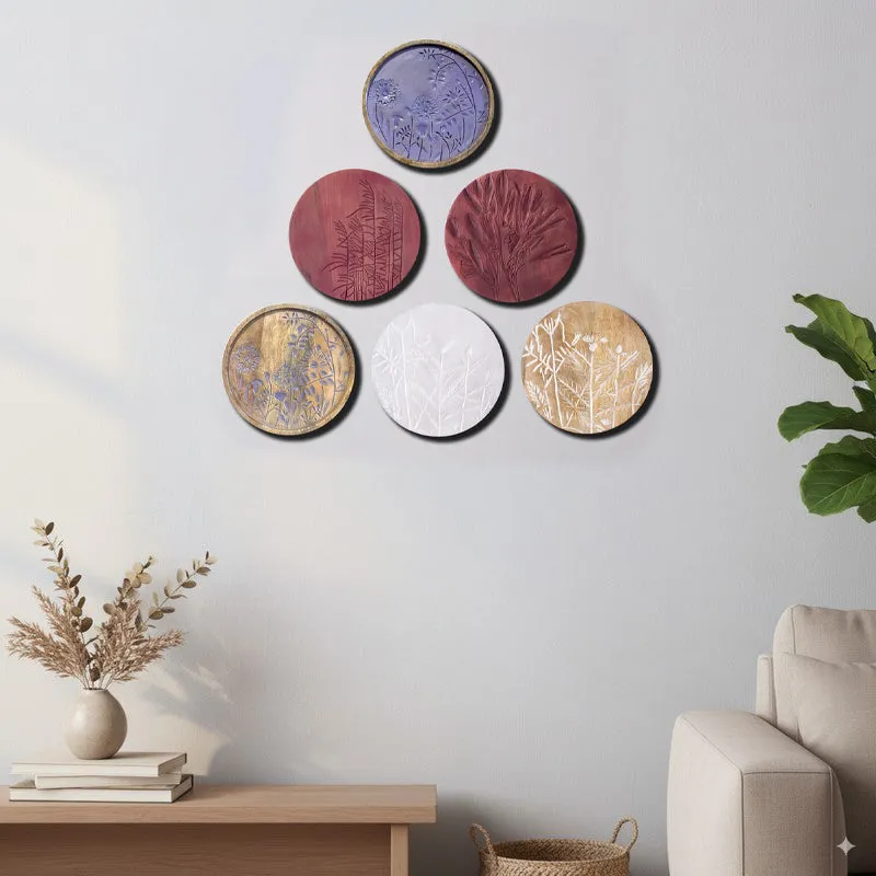 Garden of Delights Wooden Wall Plates - Set Of Six media 1