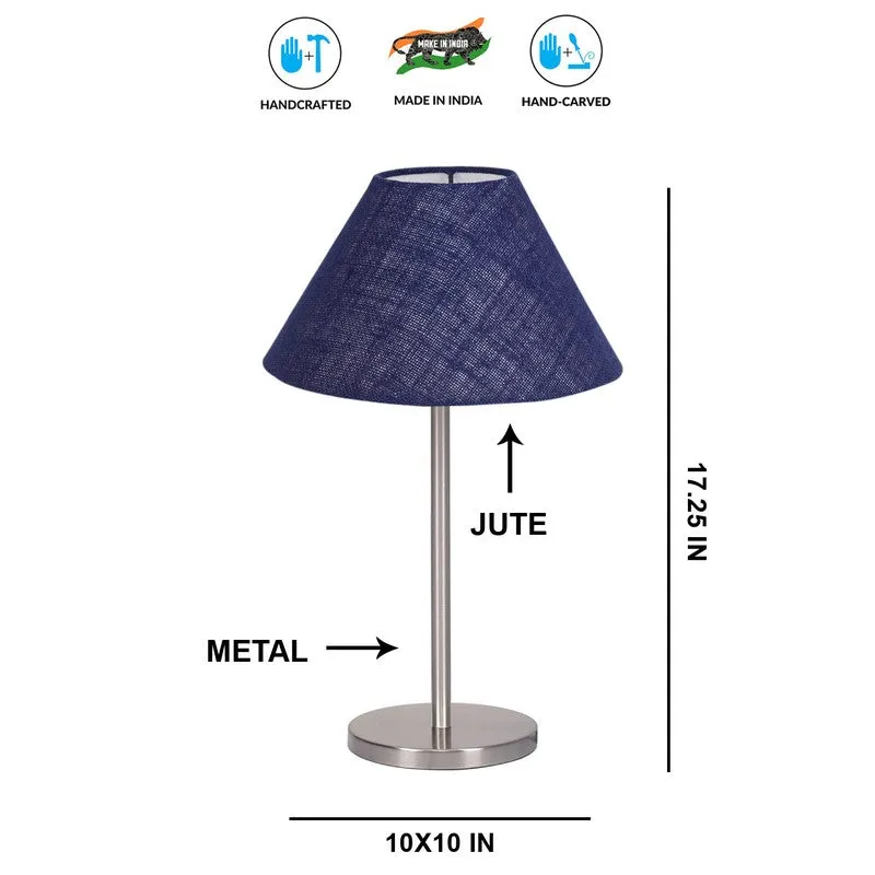 Noctra Opal Glow Metal Table Lamp - Blue media 8