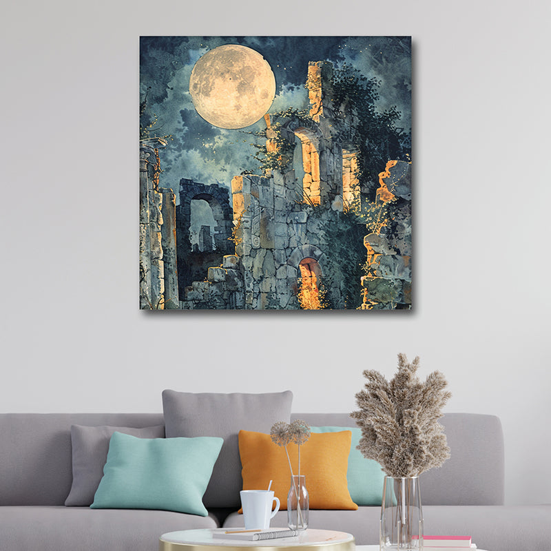 Ruins Of Past Canvas Wall Art