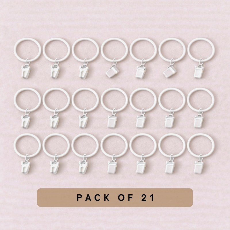 Easy Hang Curtain Rings with Clip (White) - Set of Twenty One media 3