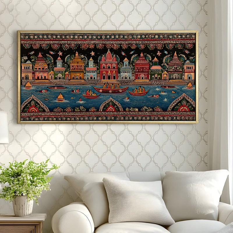 Rhythms of the Banaras Folk Wall Art