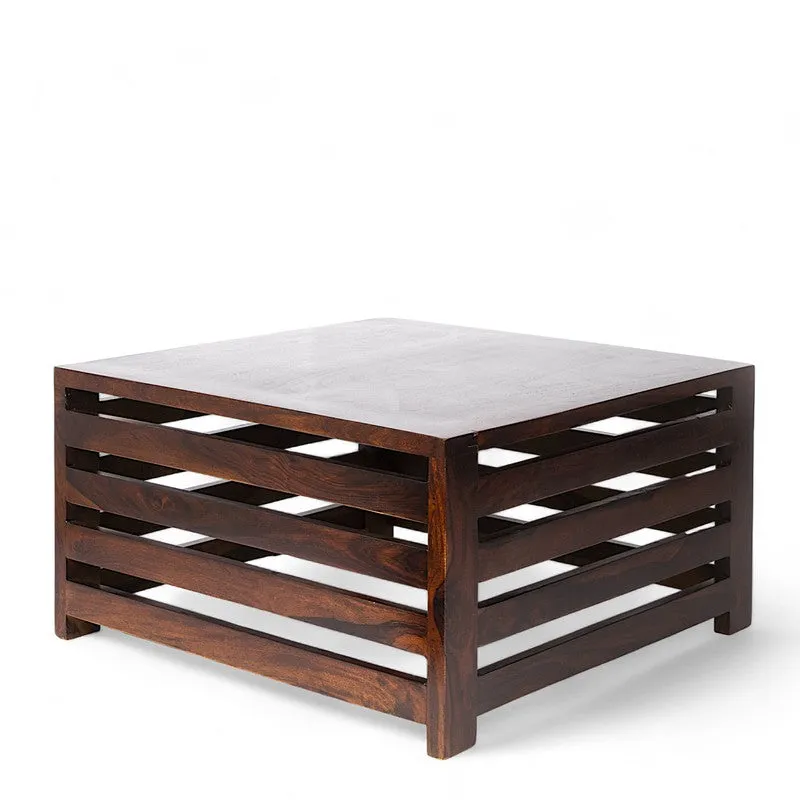 Qervon Sheesham Wooden Center Table - Taupe media 4