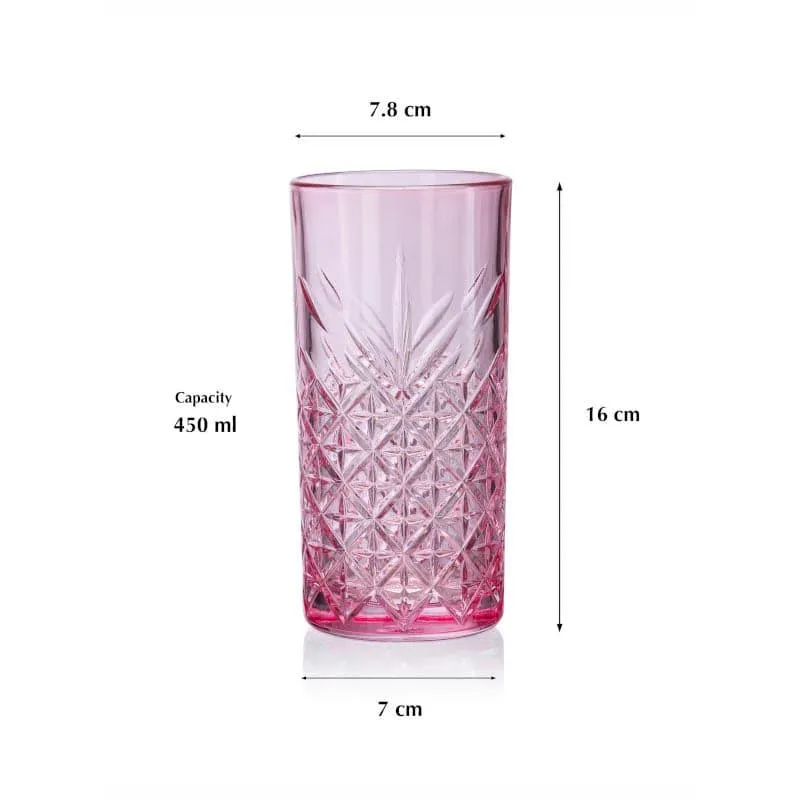 Pasabahce Billy Tall Pink Tumbler (450 ML) - Set Of Two media 6