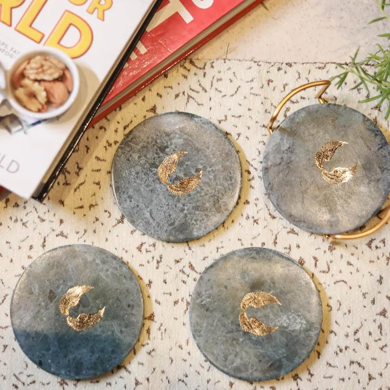 Lina Green Marble Coaster - Set Of Four media 3