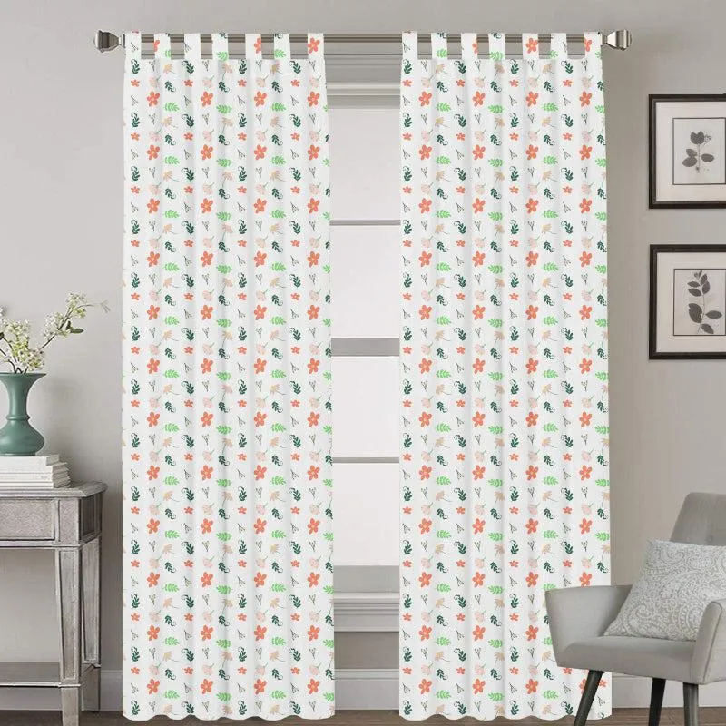 Soma Floral Tab Top Medium Width Curtain media 1