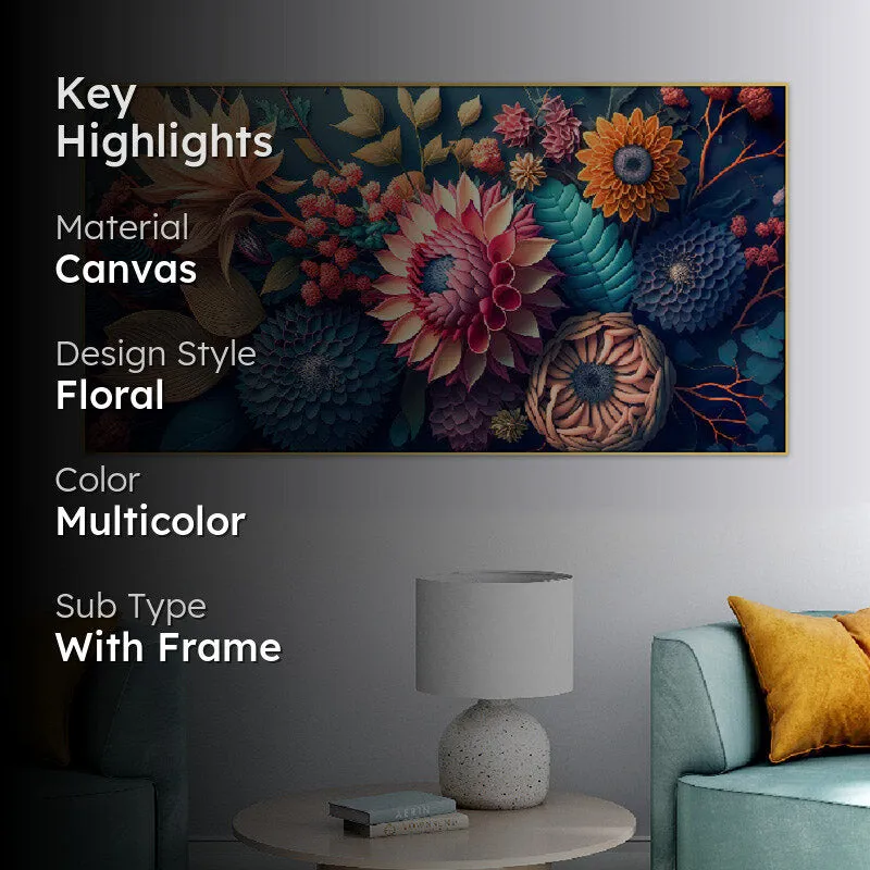 Floral Kaliedoscope Wall Painting media 2