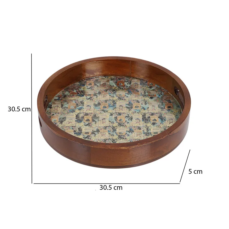 Jharokha Charm Round Wooden Serving media 6