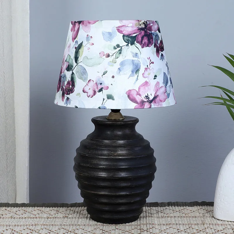 Lumikko Palmer Printed Mango Wood Table Lamp - Multicolor media 2