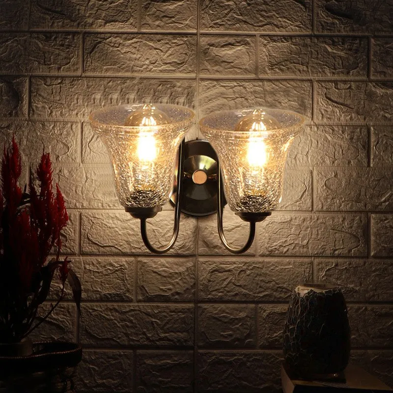 Lucent Glow Dual Shade Glass Wall Lamp media 5
