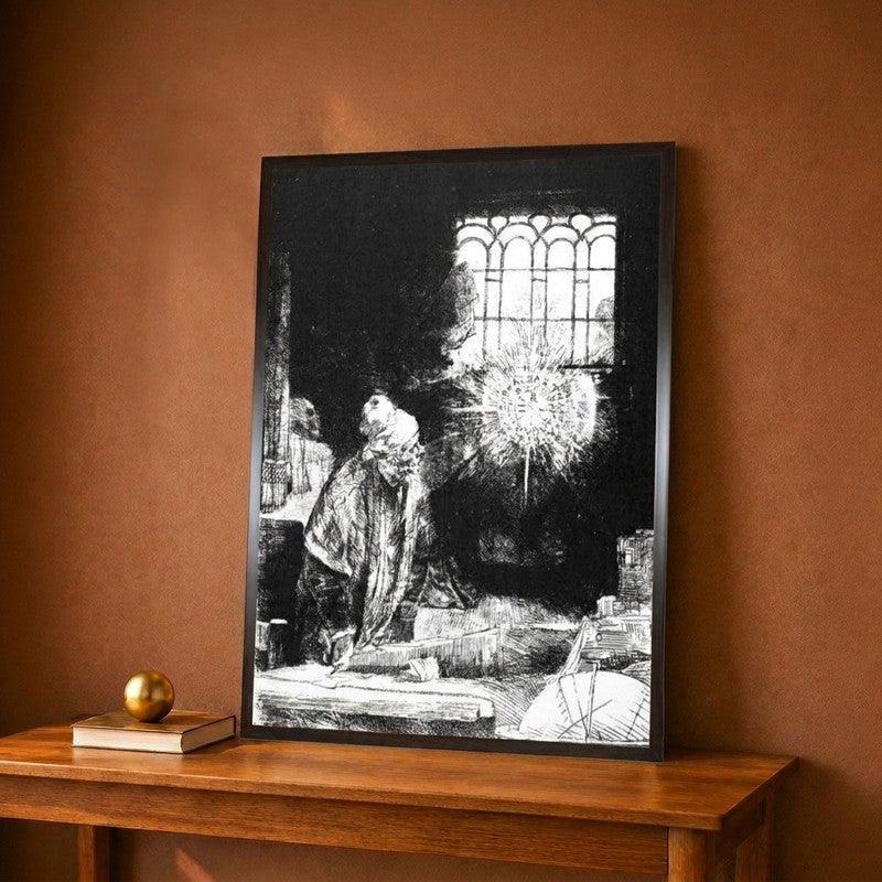 Rembrandt Faust 1652 Canvas Wall Painting - 9 x 12 Inches
