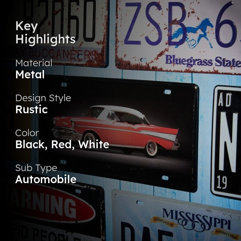 Classic Car Metal Wall Accent media 2
