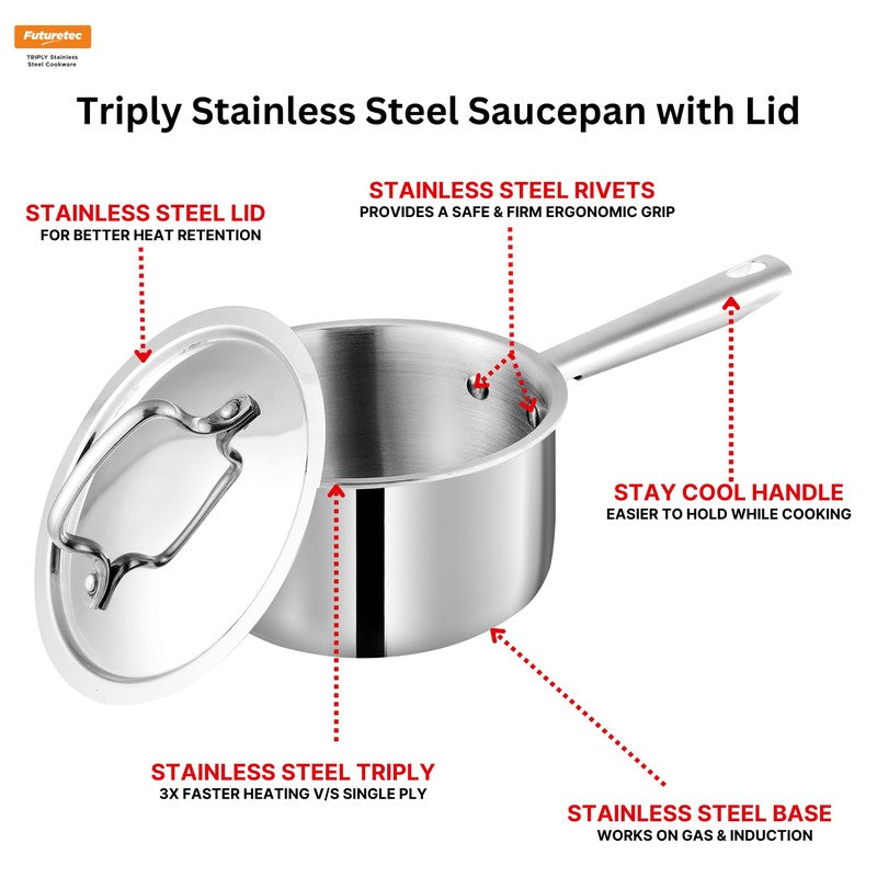 Kraft Mysti Cook Saucepan With Lid - 2200 mL media 5