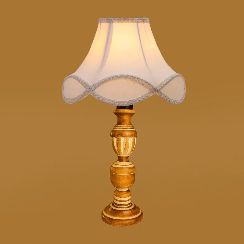 Zenrae Prya Wooden Table Lamp - White media 6