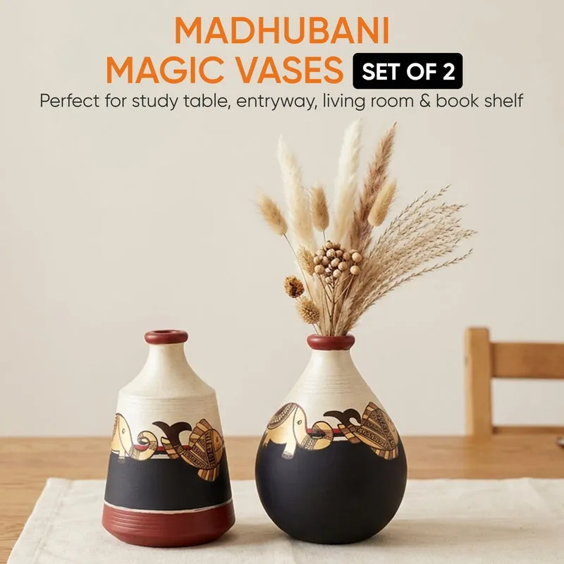 Machli Madhubhani Vase - Set Of Two media 10