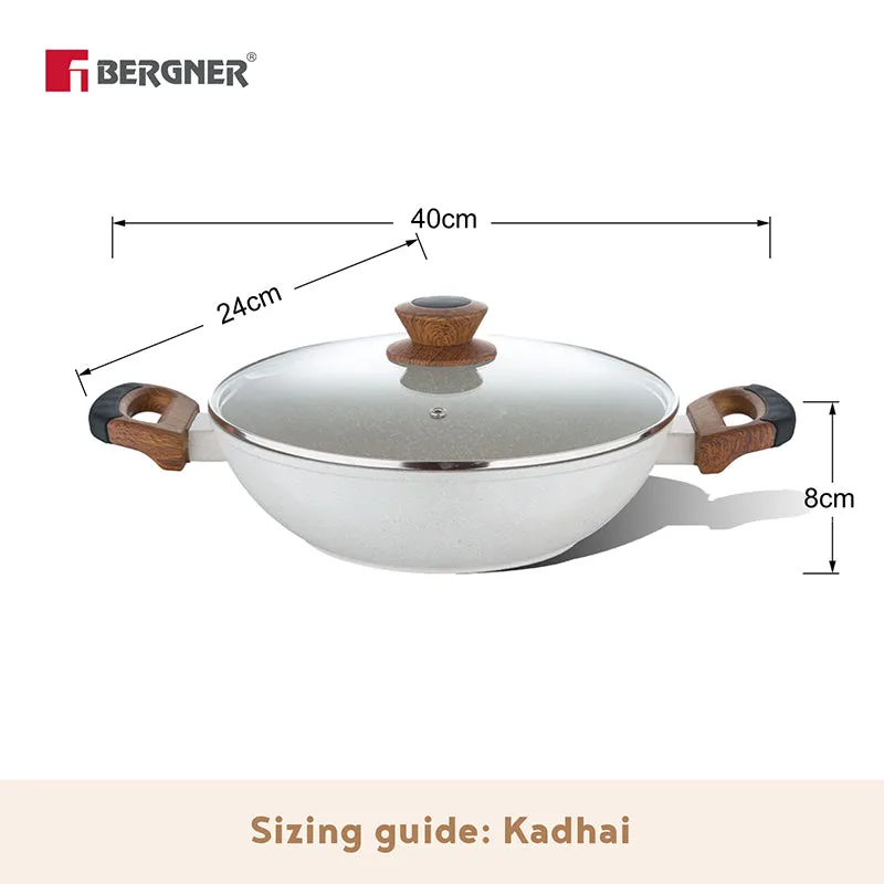 Bergner Nano Sear Non-Stick Kadhai With Lid (24 cm) - 2000 mL media 7