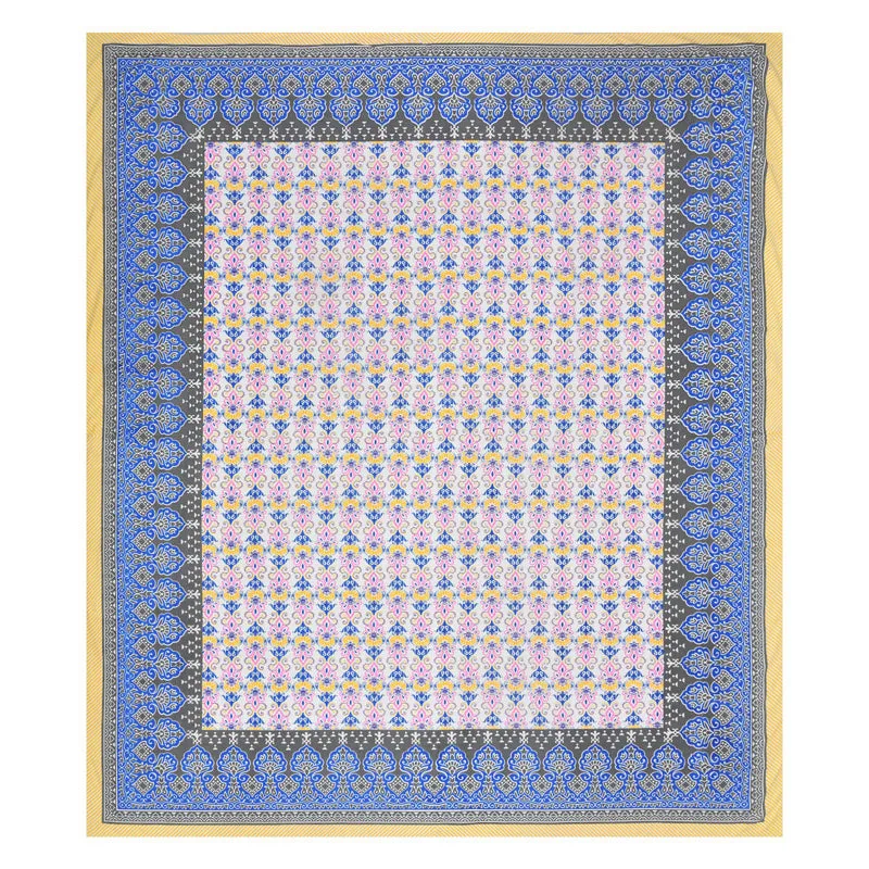 Rajni Cotton Bedsheet (Blue) - 180 TC media 5