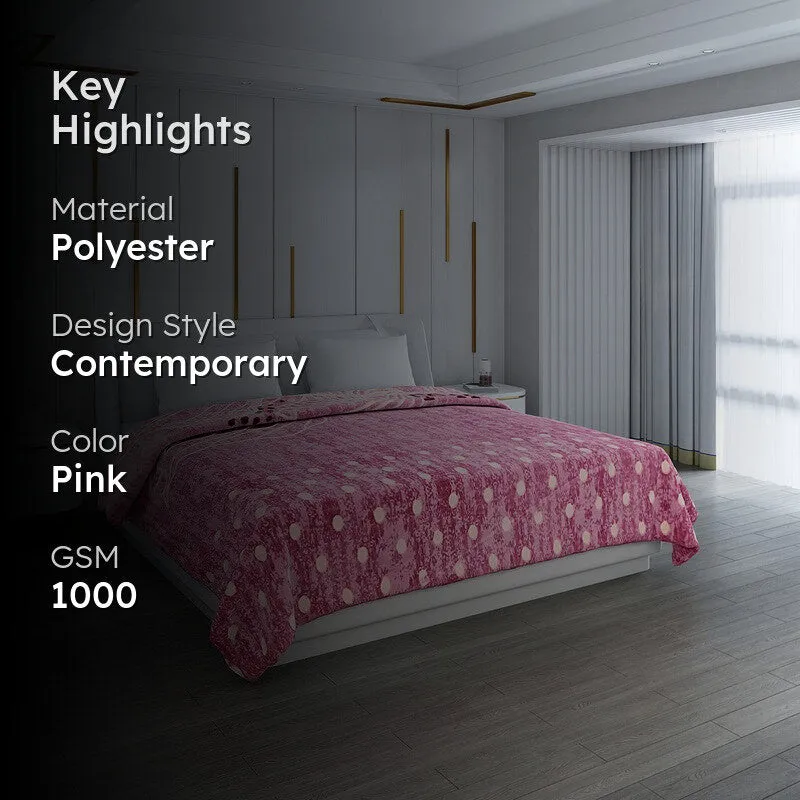 Monte Carlo Blush Flowers Blanket (Pink)- 1000 GSM media 2
