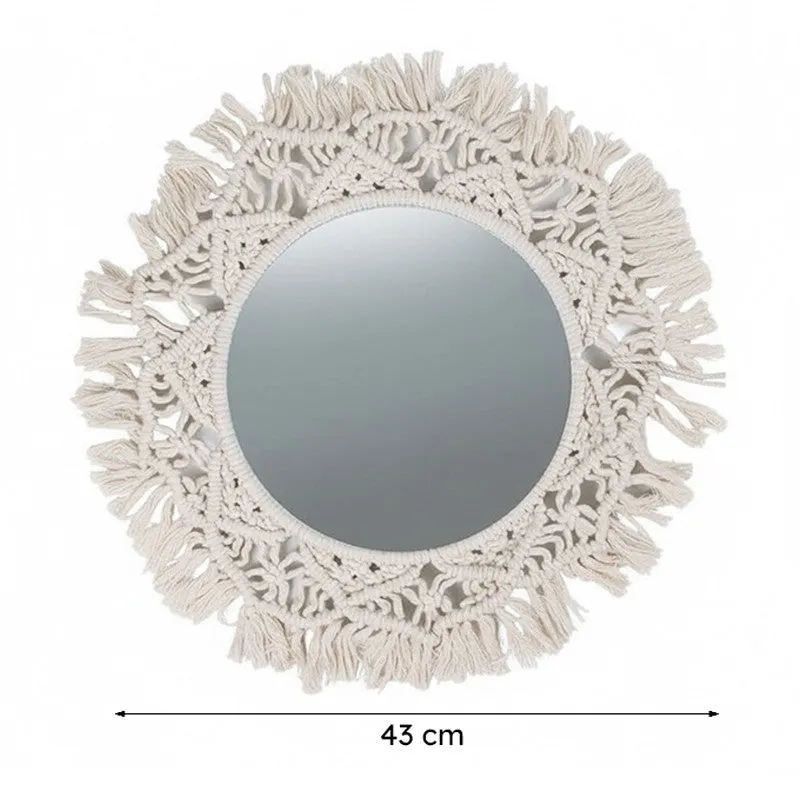 Vevian Macrame Wall Mirror media 6