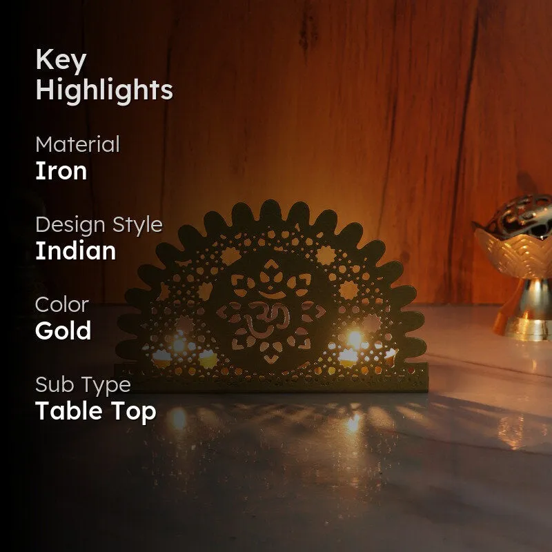 EthnicGold Tealight Holder media 2