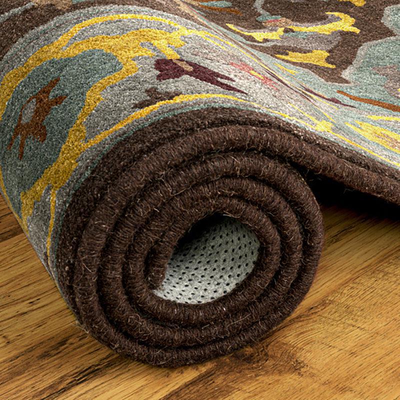 Nephthys Ethnic Wool & Nylon Carpet - Green & Red media 5
