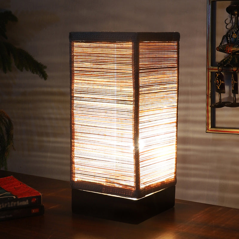 Vionelle Bamboo Table Lamp - Black