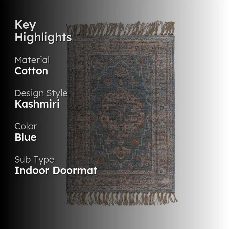 Eryndor Cotton Door Mats - Blue media 2