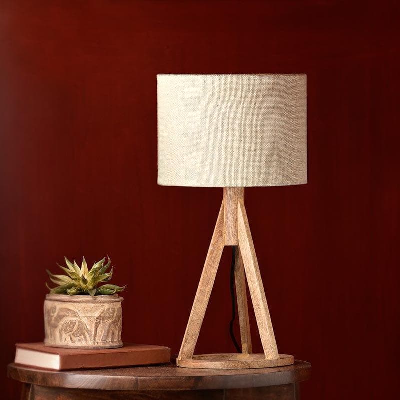 Classy With Twist Fabric Table Lamp - White,Brown media 3