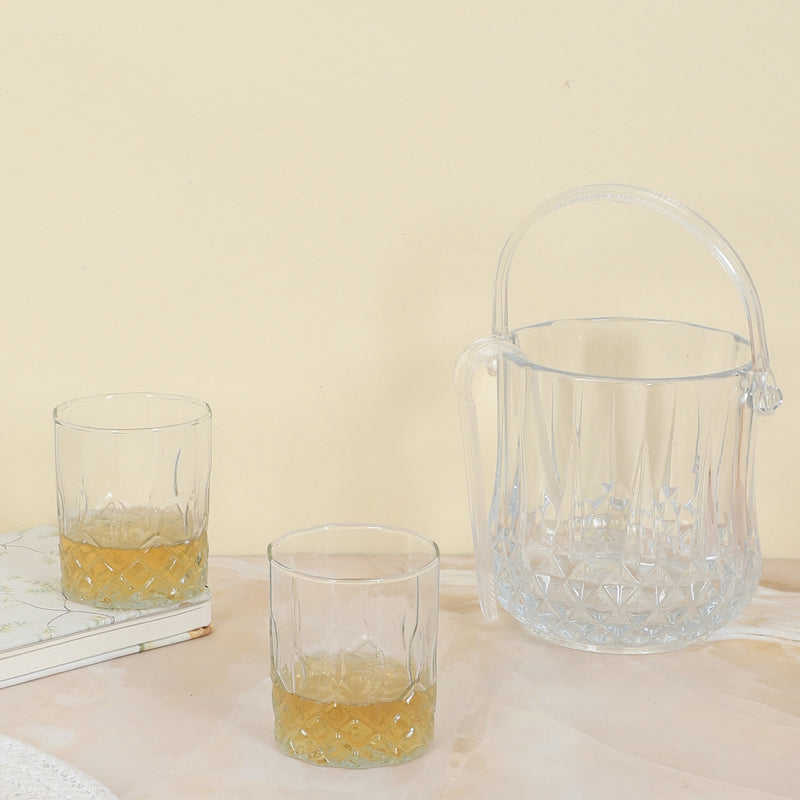 Rego 1000 ML Ice Bucket With 200 ML Glass And Tong - Four Piece Set media 3