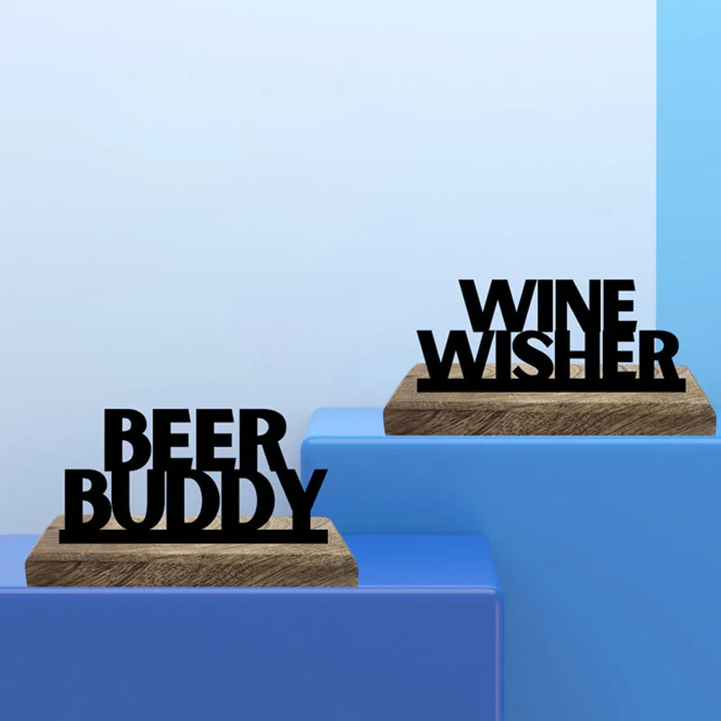 Beer Buddy Typography Showpiece - Set Of Two media 3