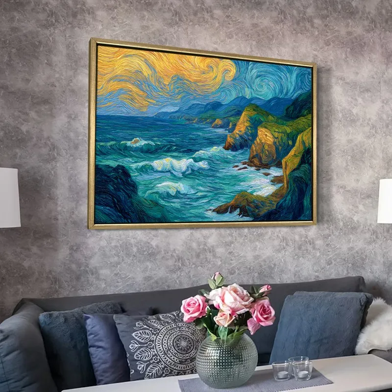 Mystic Bay Canvas Wall Painting With Frame media 6
