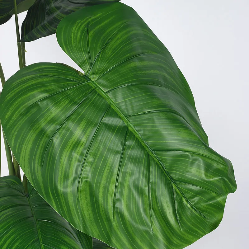 Verona Artificial Banana Plant With Black Plastic Pot - 4 Feet media 4