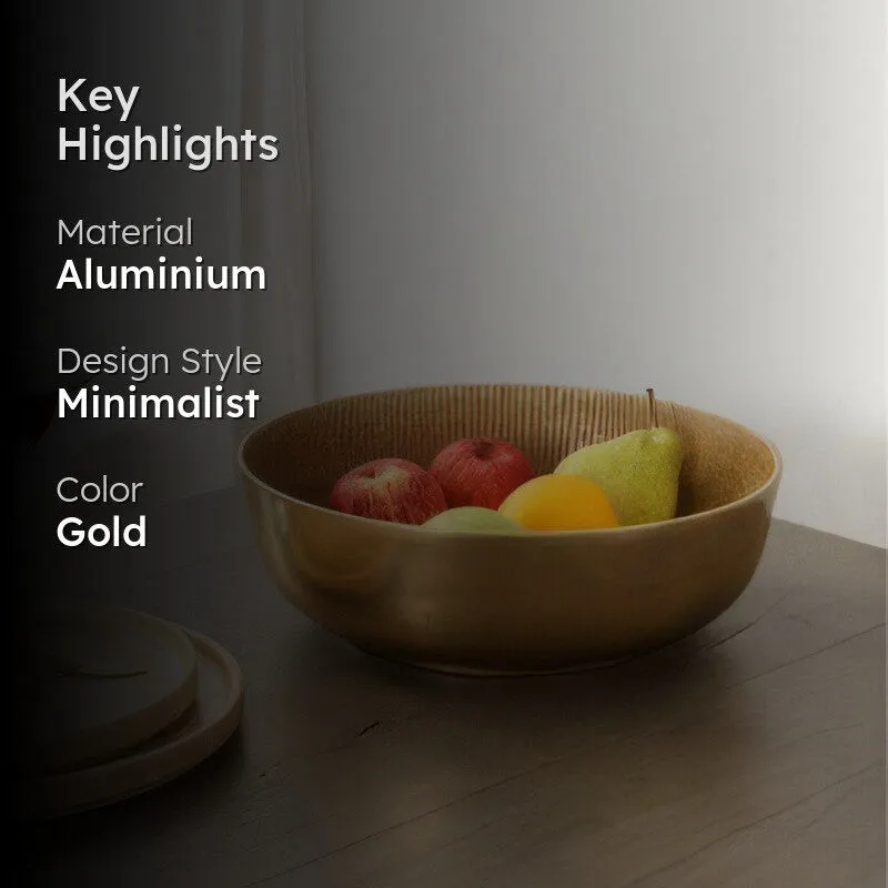 Golden Textured Serving Bowl media 2