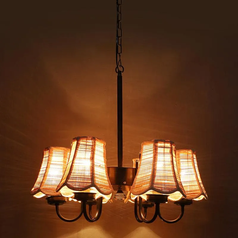 Bella Bamboo Conical Viya Ceiling Lamp - Beige media 1